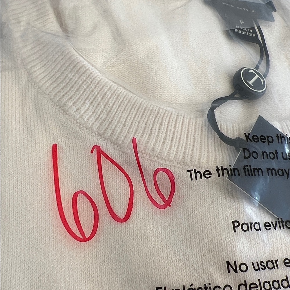 Talbots Cardigan Crewneck cotton-blend Ivory Button Up Sweater Petite Small - Picture 16 of 16